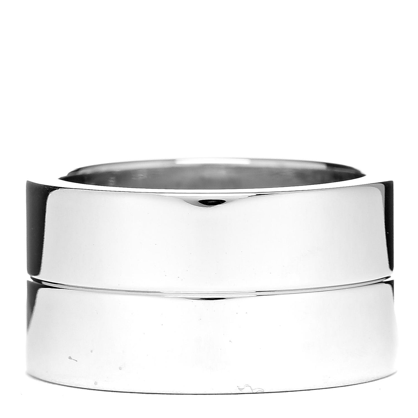 18K White Gold 11mm Wide LOVE Ring 52 6