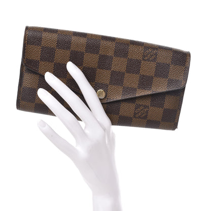 Louis Vuitton Damier Ebene Sarah Wallet NM 2 of 12