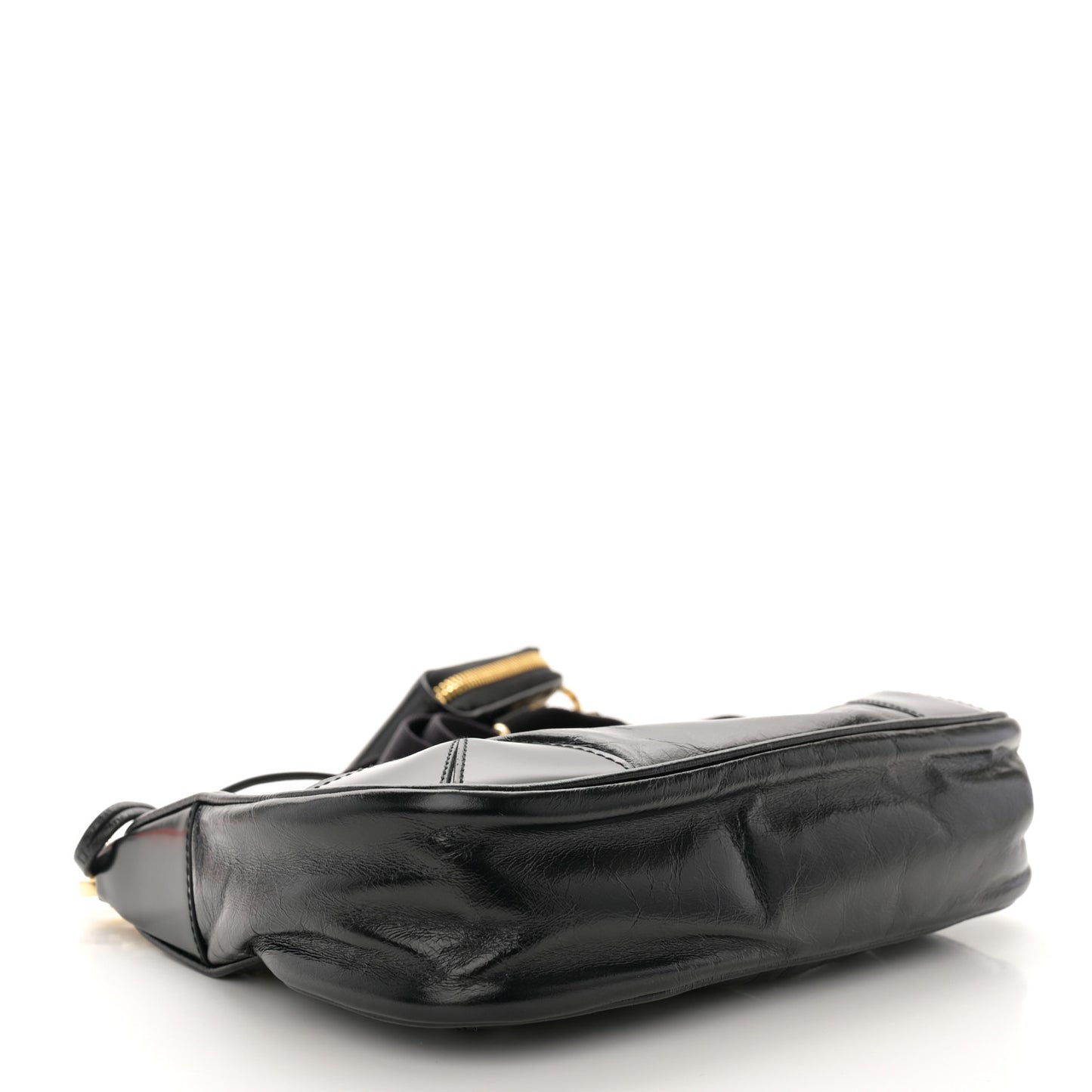 Patent Naplak Re-Edition 2005 Shoulder Bag Black