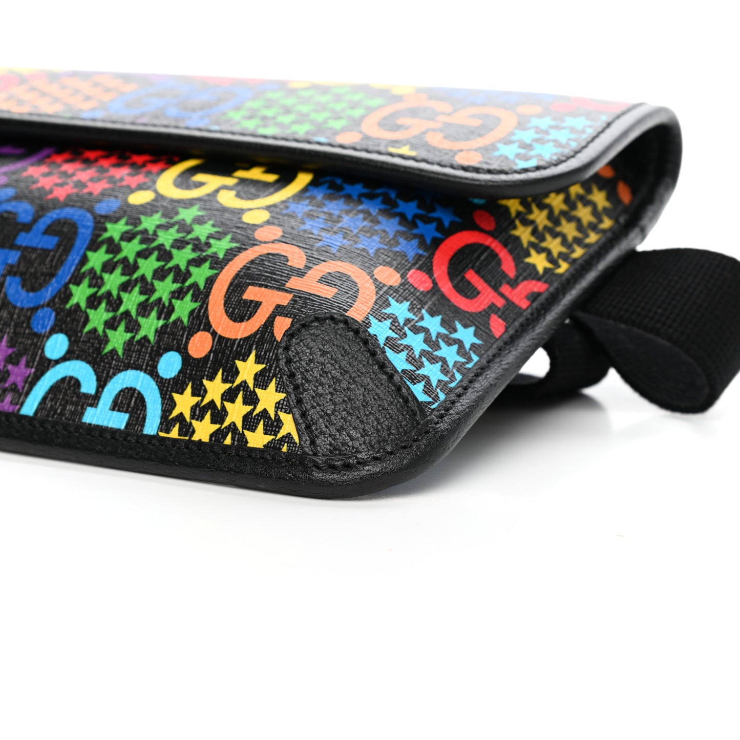 GG Supreme Monogram Psychedelic Slim Belt Bag Black