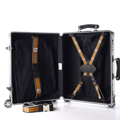 Fendi X RIMOWA Aluminum FF Print Roll Away Carry On Luggage Silver 5 of 8