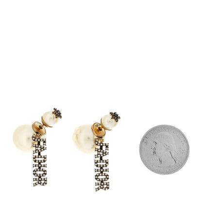 Christian Dior Pearl Crystal J'Adior Tribales Earrings Antique Gold 2 of 5