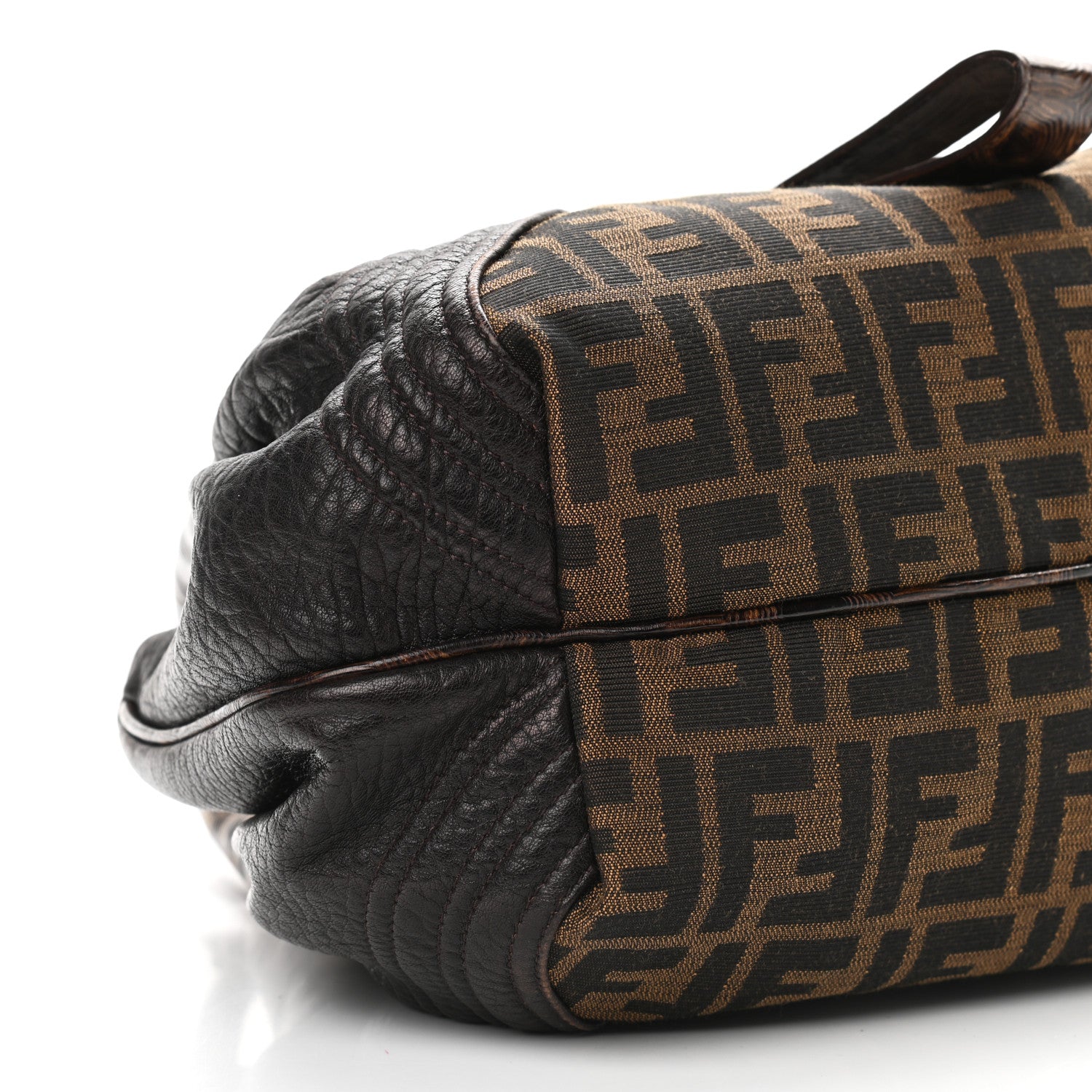 Fendi Zucca Nappa Nuvolata Vitello Tortuga Small Spy Tobacco Moro 10 of 14