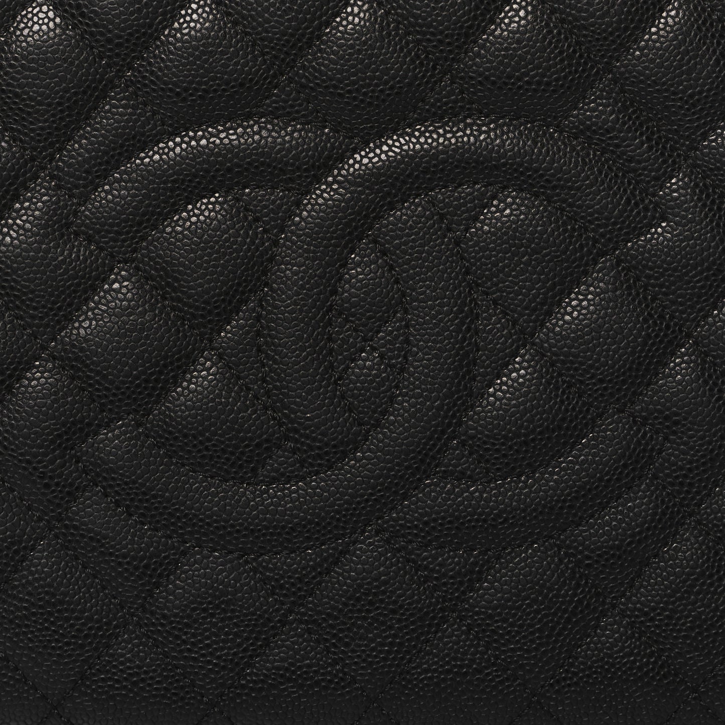 Caviar Quilted Grand Shopping Tote GST Black