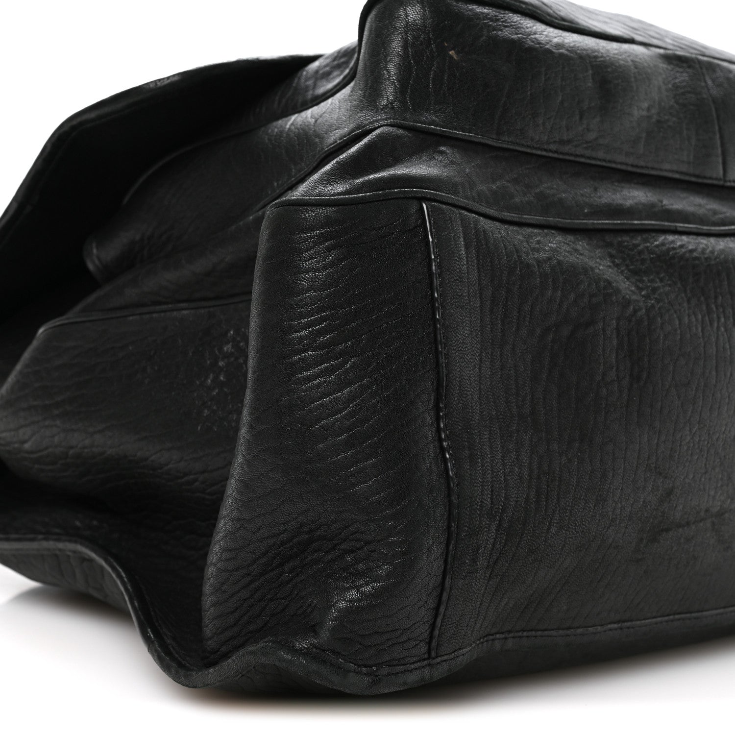 Saint Laurent Grained Lambskin Monogram Oversized Niki Chain Satchel Black 8 of 10