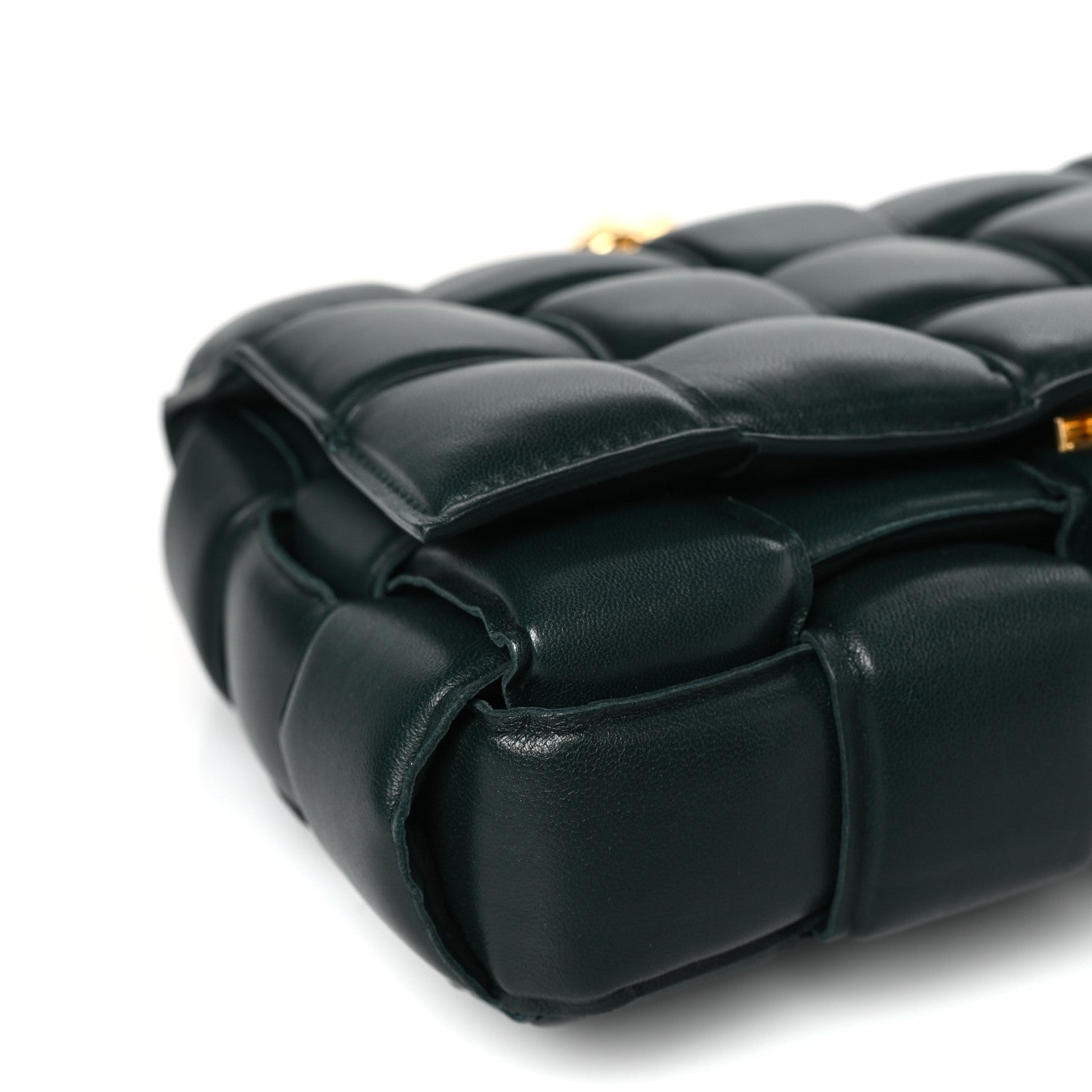 Bottega Veneta Lambskin Maxi Intreccio Padded Chain Cassette Crossbody Bag Raintree 8 of 9