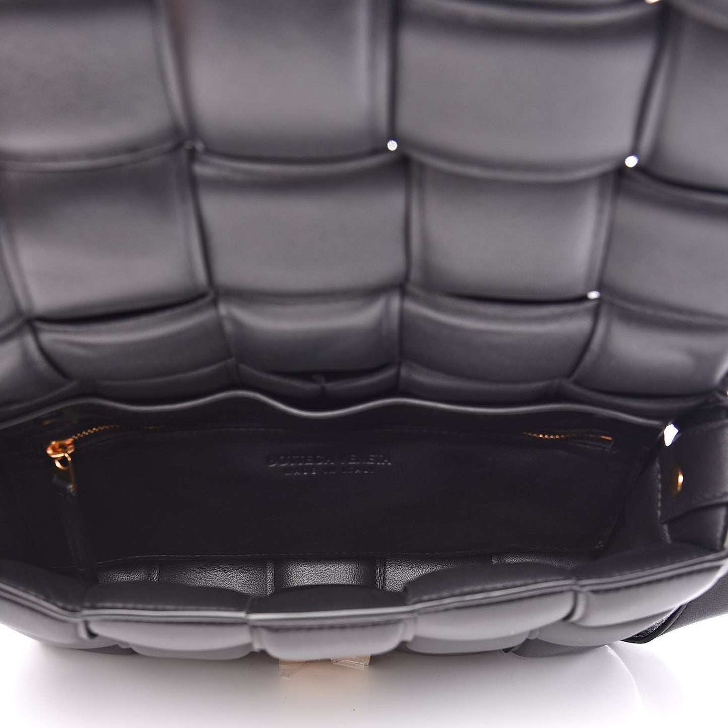 Nappa Maxi Intreccio Padded Cassette Crossbody Bag Black