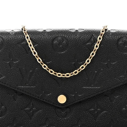 Louis Vuitton Empreinte Pochette Felicie Chain Wallet Black 8 of 10