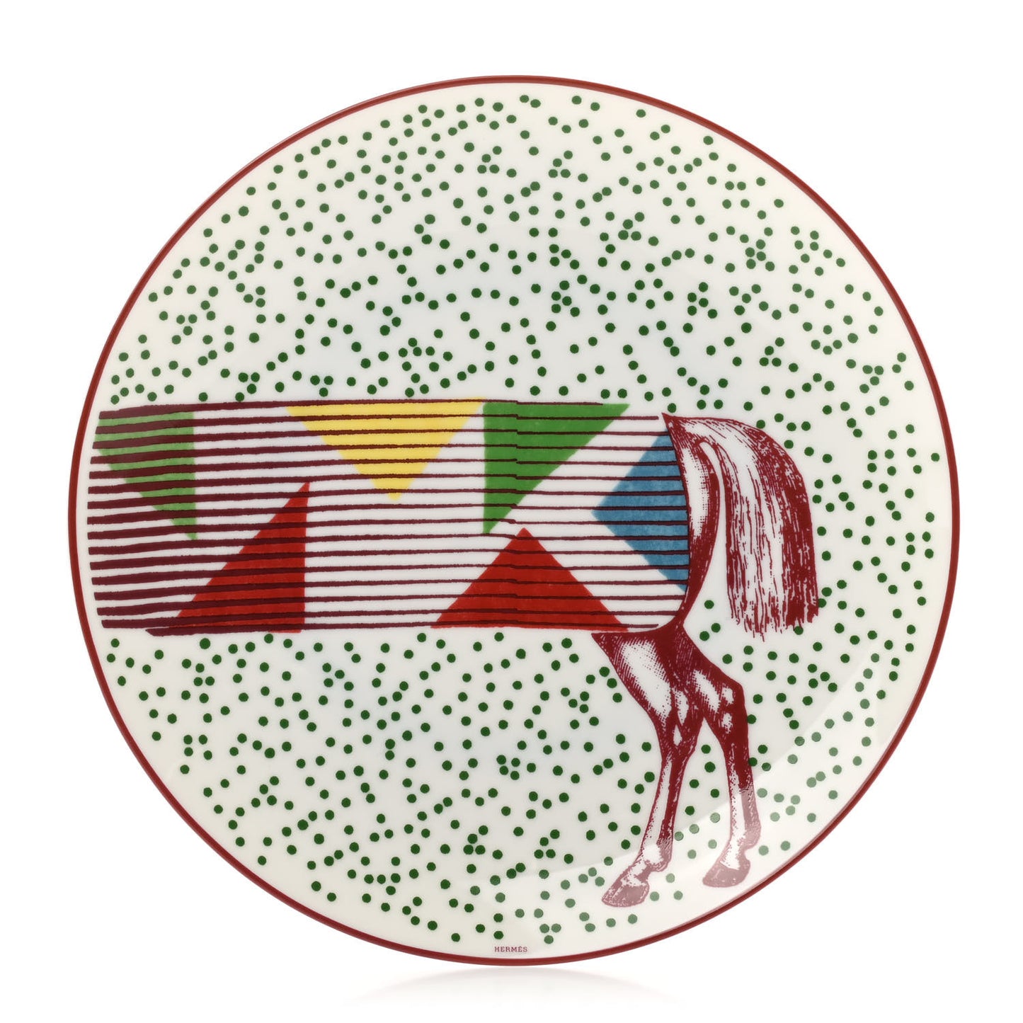 Porcelain Hippomobile Dessert Plate