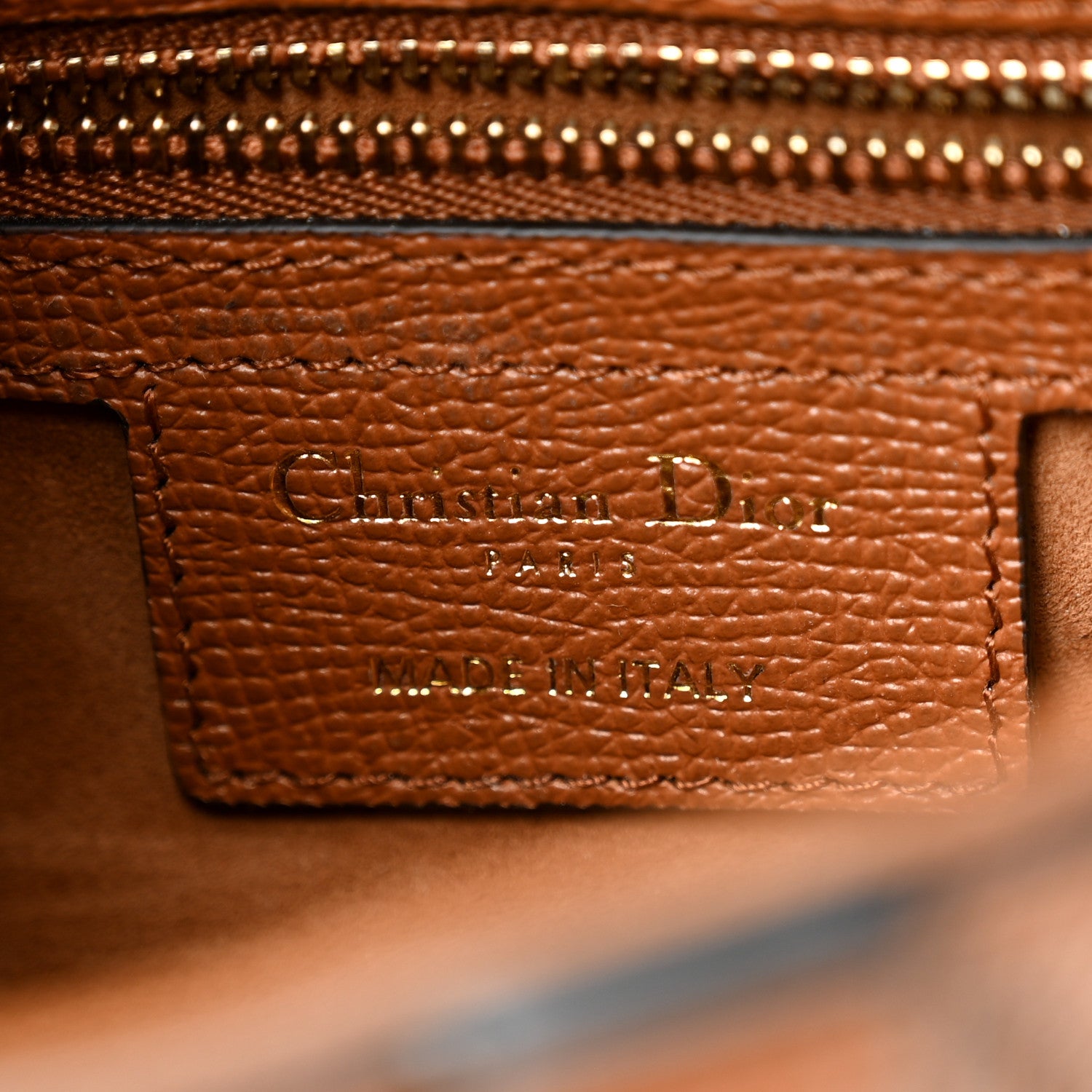 Christian Dior Grained Calfskin Saddle Bag With Strap Camello 6 of 11