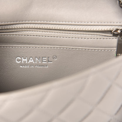 Chanel Lambskin Quilted Mini Rectangular Flap Grey 6 of 11