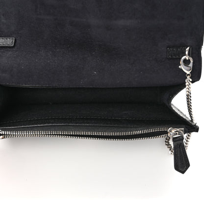 Fendi Vitello Elite Mink Fur Studded Karlito Tube Wallet on Chain Black 5 of 11