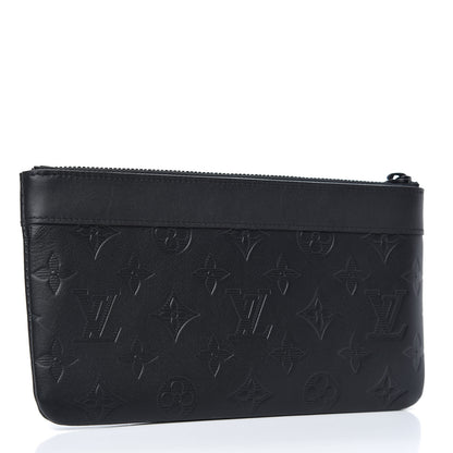 Louis Vuitton Calfskin Monogram Shadow Discovery Pochette PM Black 3 of 8