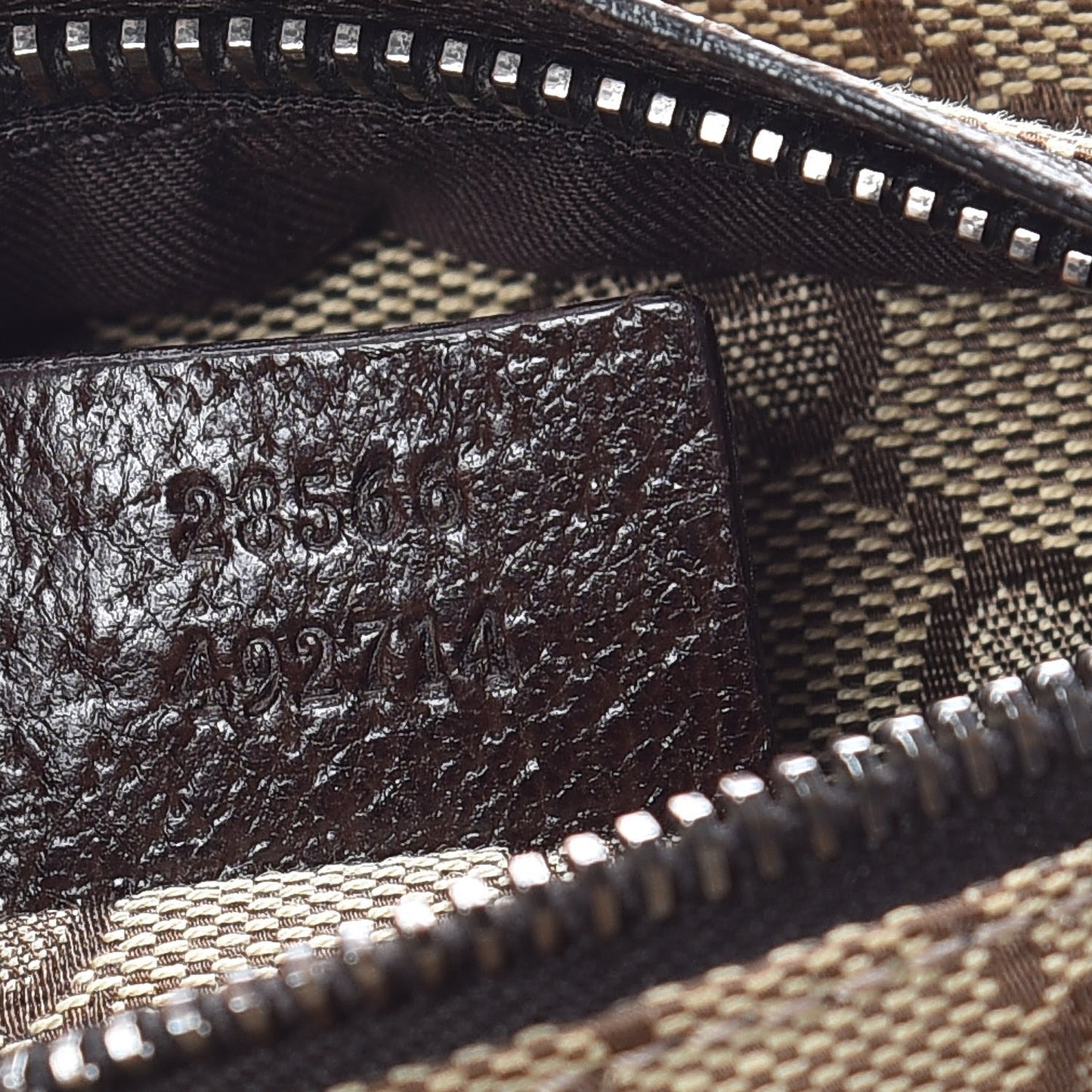 GG Monogram Double Pocket Belt Bag Dark Brown