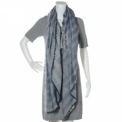 Louis Vuitton Cotton LV Trunks Summery Shawl Blue 3 of 6