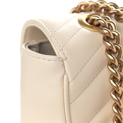 Gucci Calfskin Matelasse Maxi GG Marmont Top Handle Shoulder Bag Mystic White 12 of 12