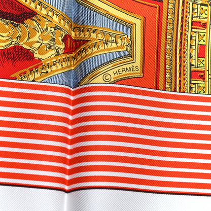 Hermes Silk Grande Theatre Nouveau Scarf 90 Jaune D’or Vert Fluo 6 of 7