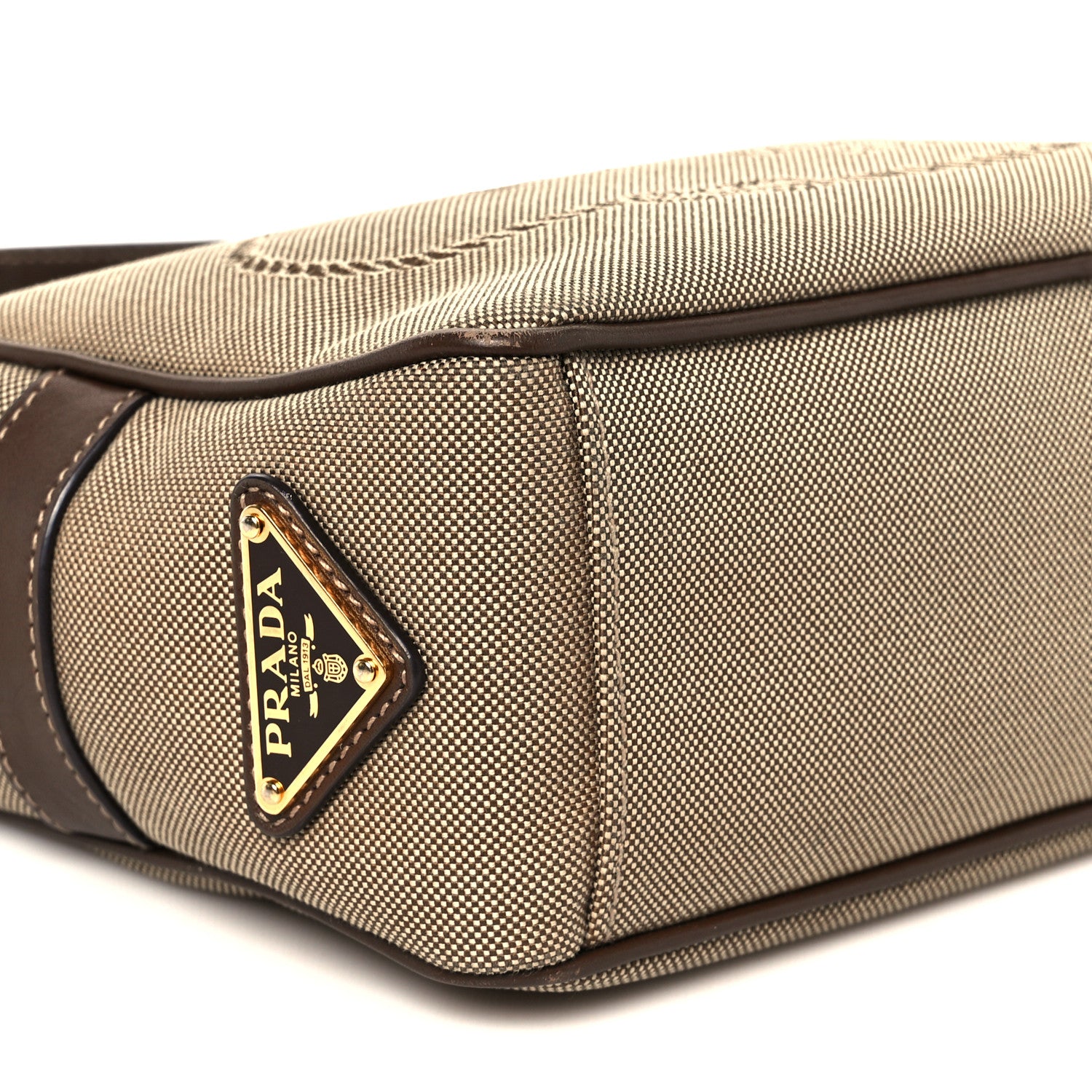 Prada Jacquard Logo Camera Bag Corda Bruciato 10 of 11
