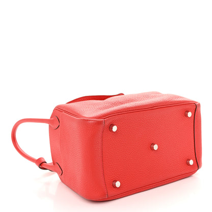 Hermes Taurillon Clemence Lindy 26 Rouge Tomate 3 of 9