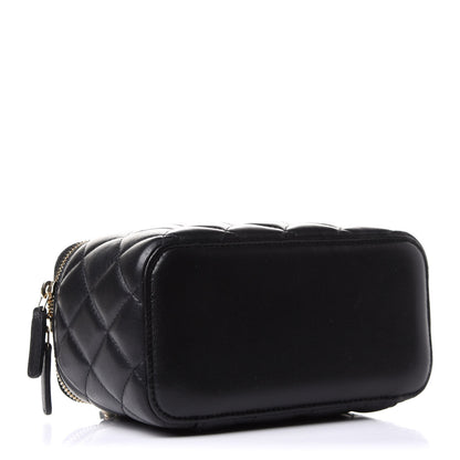 Chanel Lambskin Quilted Small Vanity Case With Chain Black 5 of 13
