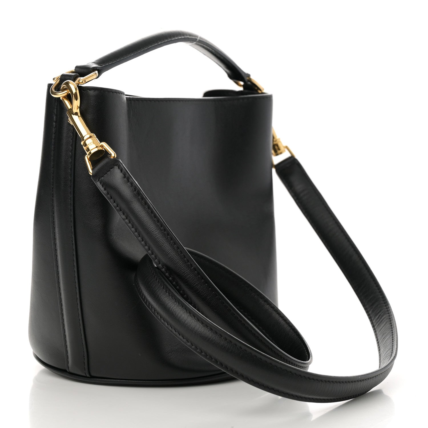 Celine Smooth Calfskin Teen Bucket 16 Black 3 of 13