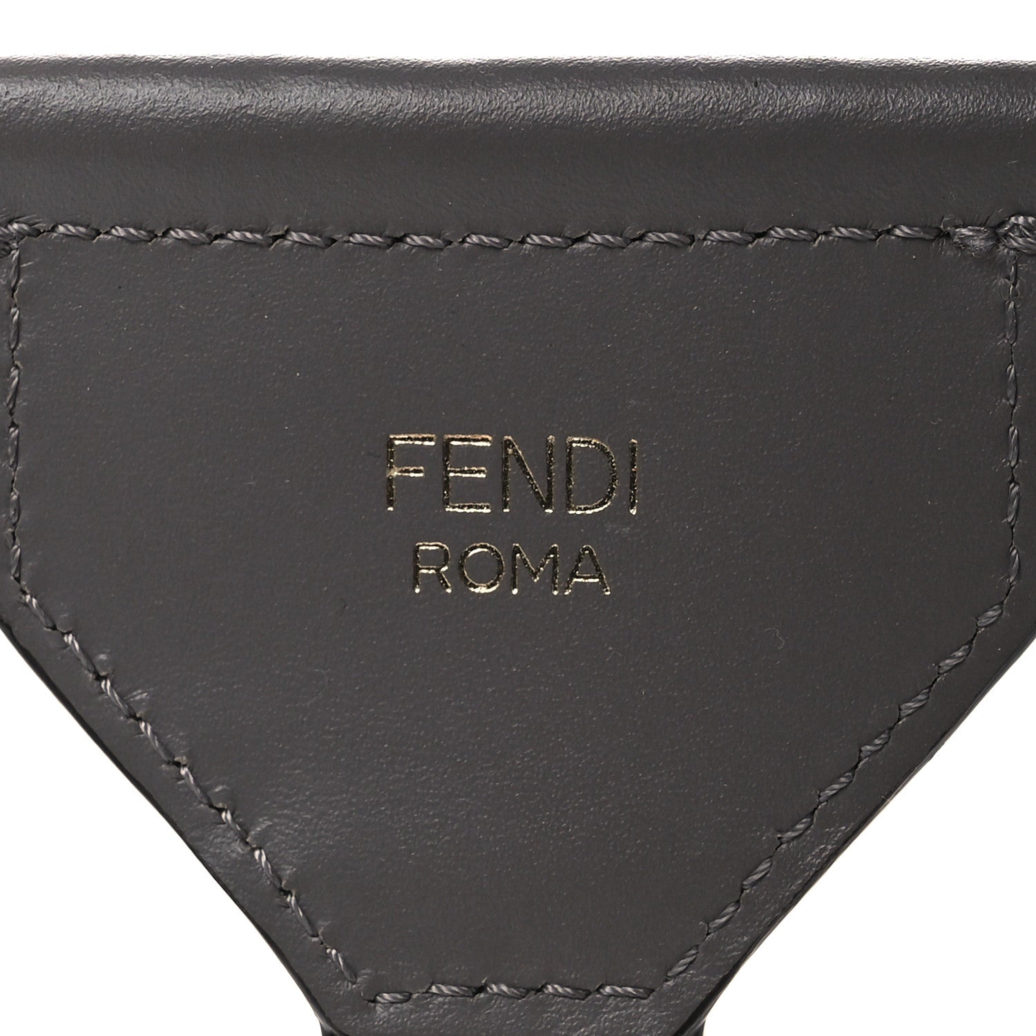 Fendi Ribbon Vitello King Logo Embossed Gingham Woven Adjustable Strap You Moon Ghiaia 4 of 6