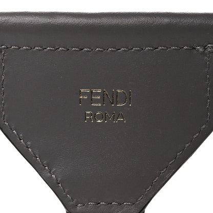 Fendi Ribbon Vitello King Logo Embossed Gingham Woven Adjustable Strap You Moon Ghiaia 4 of 6