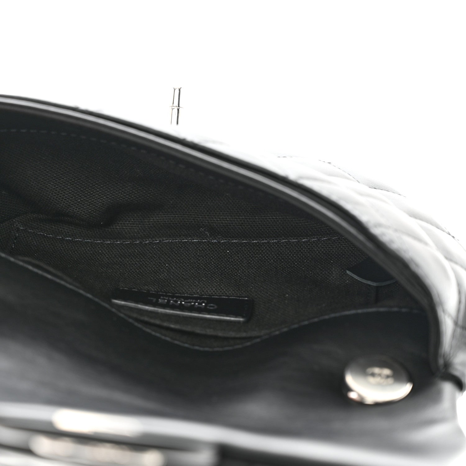 Chanel Calfskin Quilted CC Uniform Flap Belt Bag Black 5 of 12
