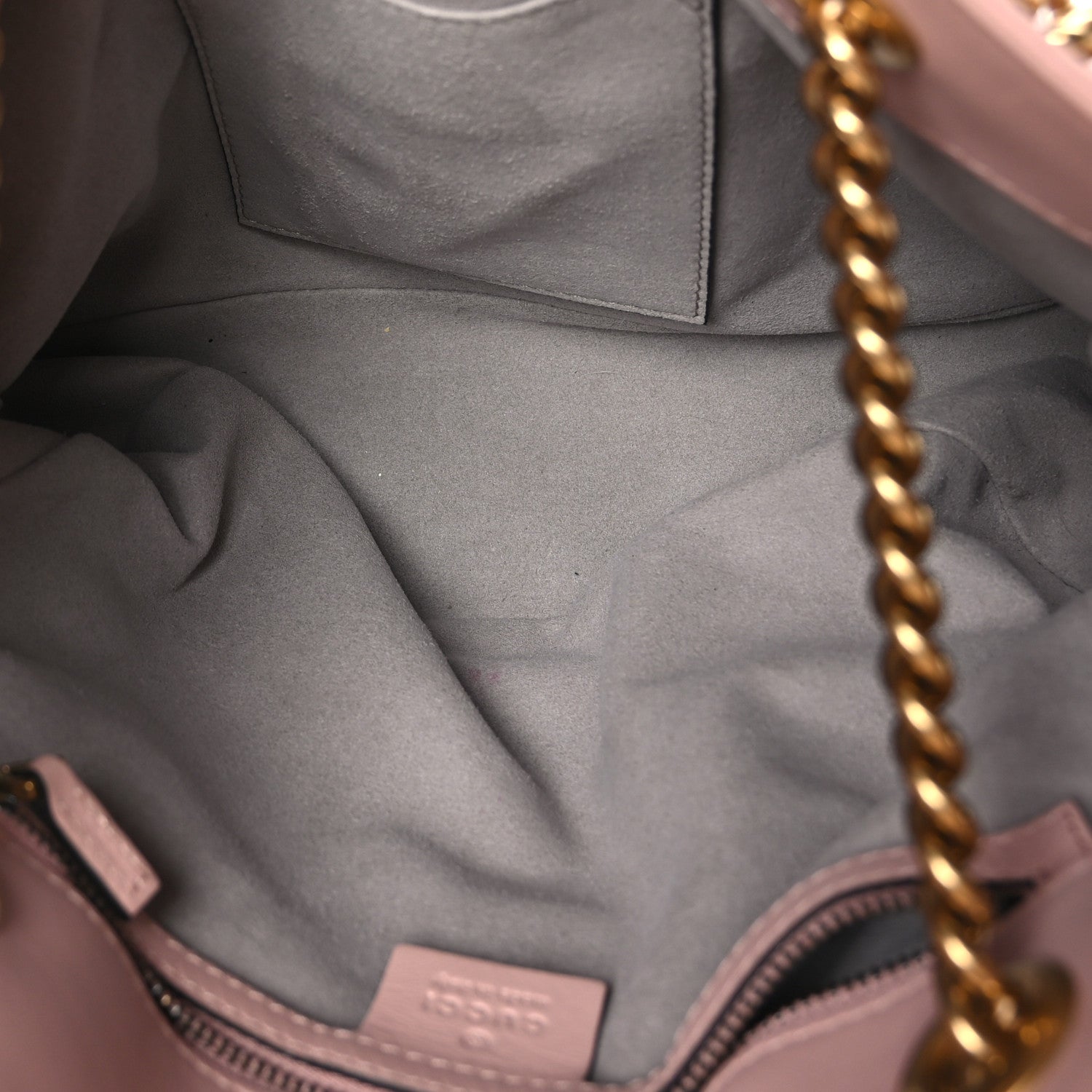 Gucci Calfskin Matelasse Medium GG Marmont Open Top Shoulder Bag Perfect Pink 5 of 9