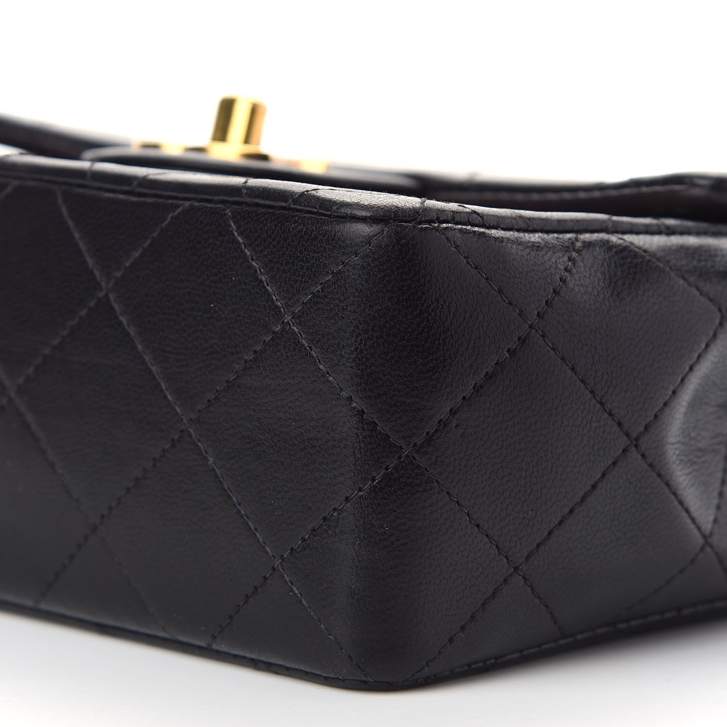 Chanel Lambskin Quilted Mini Square Flap Black 9 of 9
