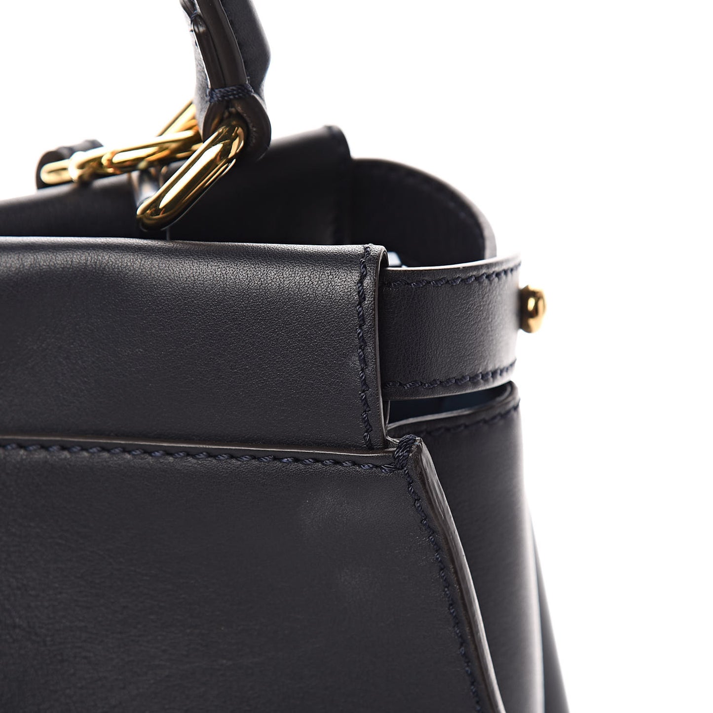 Vitello Seta Shiny Nappa Medium Peekaboo Iconic Satchel Blue Notte Turchese