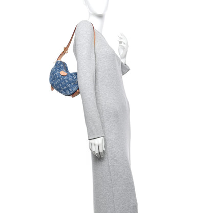 Louis Vuitton Monogram Denim Croissant MM Blue 2 of 11