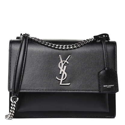 Saint Laurent Calfskin Medium Monogram Sunset Black 1 of 9
