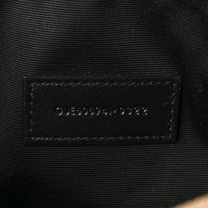 Saint Laurent Grained Lambskin Quilted Mini Becky Double Zip Bag Natural Tan 7 of 10