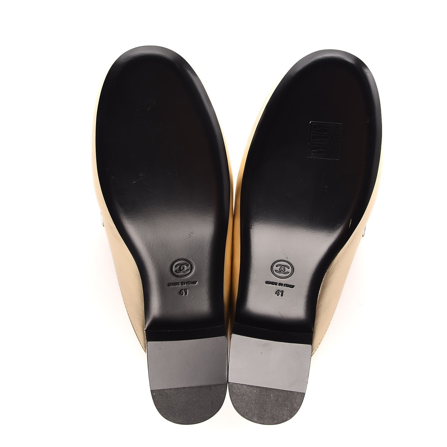 Chanel Metallic Lambskin Chain Braided Mules 41 Light Gold 5 of 10