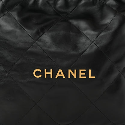 Chanel Shiny Calfskin Quilted Small Chanel 22 Black 9 of 12