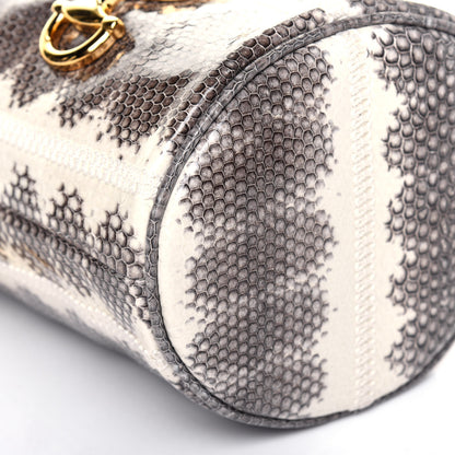 Gucci Snakeskin Mini Zumi Bucket Bag Grey 8 of 11
