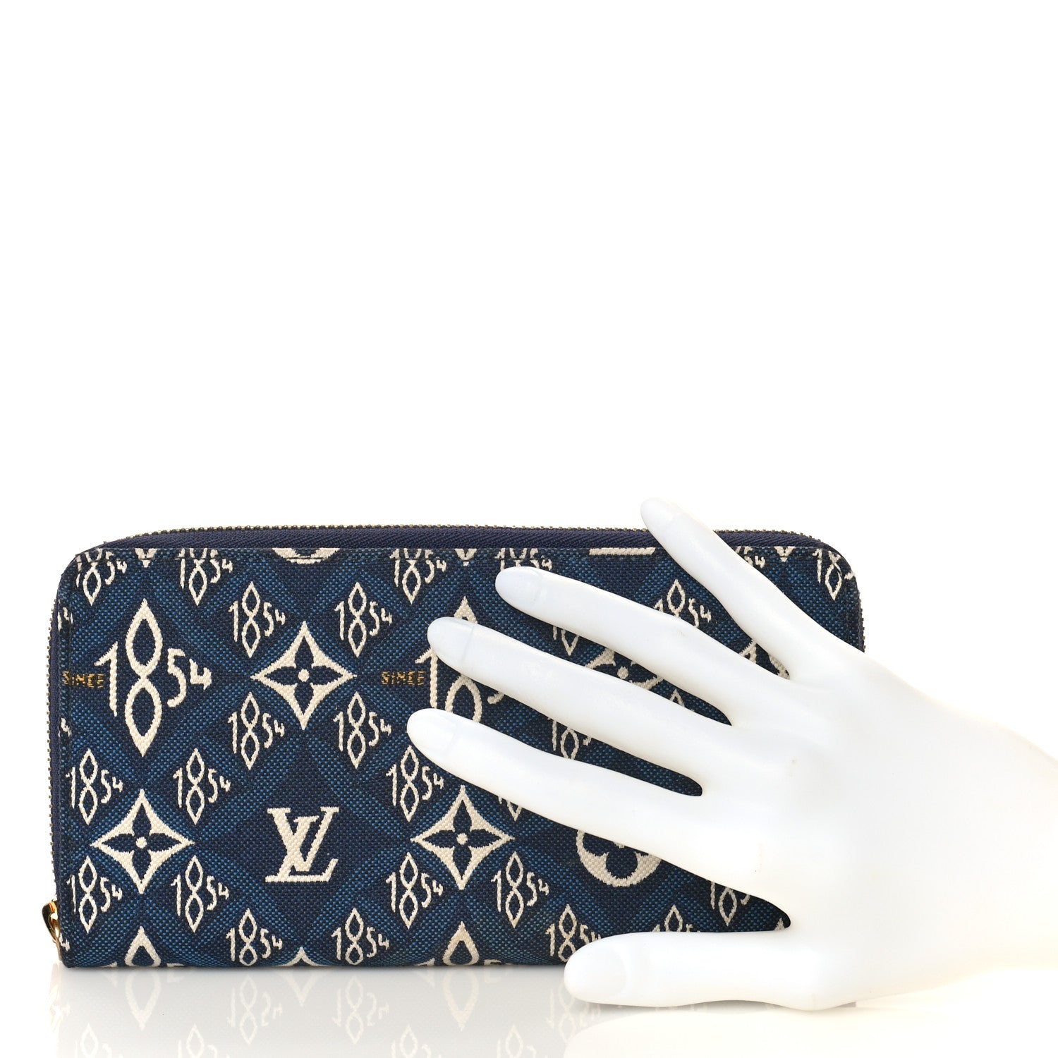 Louis Vuitton Jacquard Since 1854 Zippy Wallet Blue 2 of 11