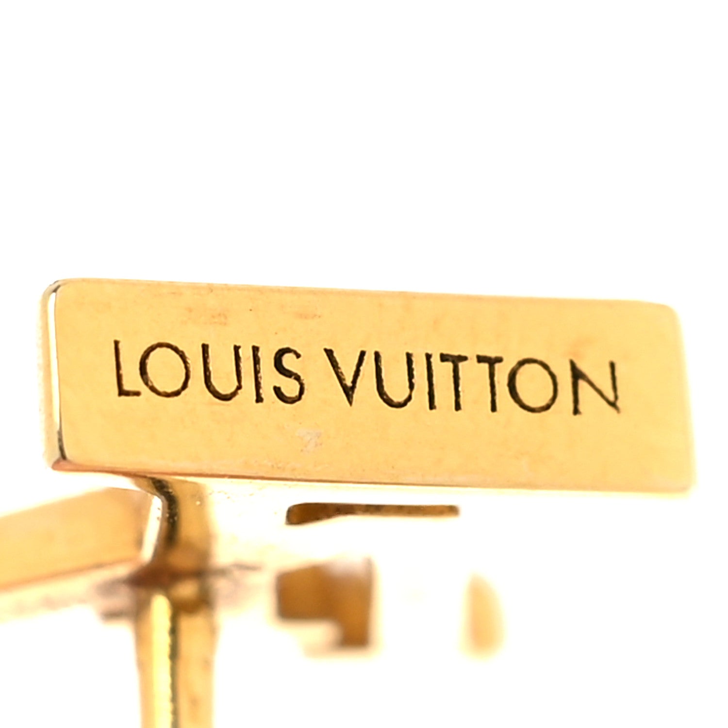 Louis Vuitton Metal LV Iconic Earrings Gold 4 of 6
