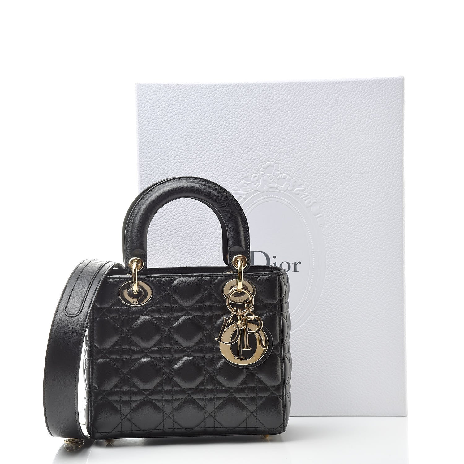 Christian Dior Lambskin Cannage Small My ABCDior Lady Dior Black 13 of 13