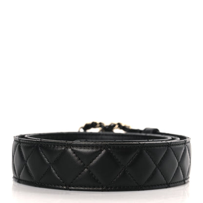Chanel Calfskin Quilted CC Chain Belt 90 36 Black 2 of 6