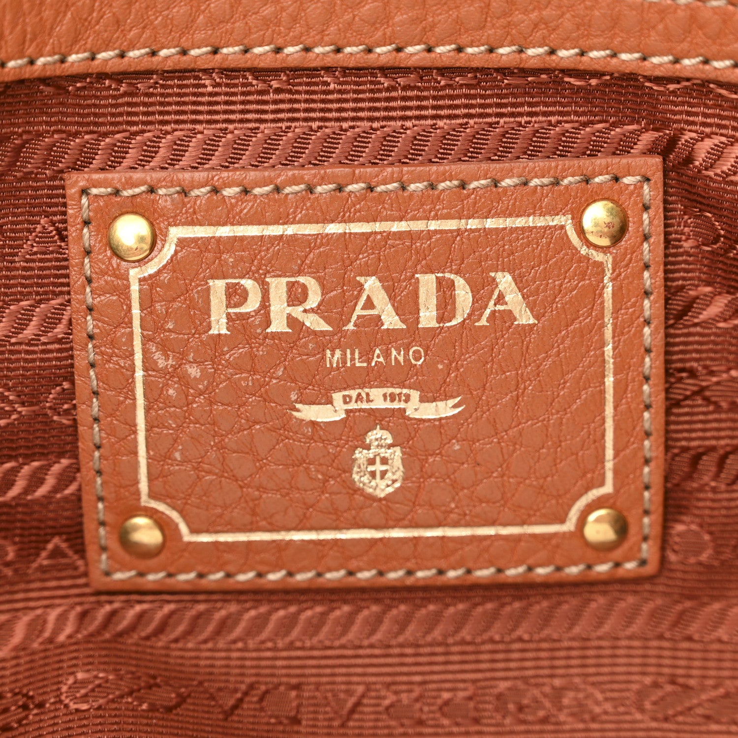 Prada Vitello Daino Tote Rame 6 of 13