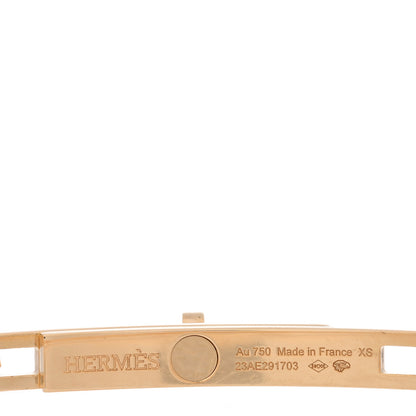 Hermes 18K Yellow Gold Diamond PM Kelly Chaine Bracelet XS 3 of 4