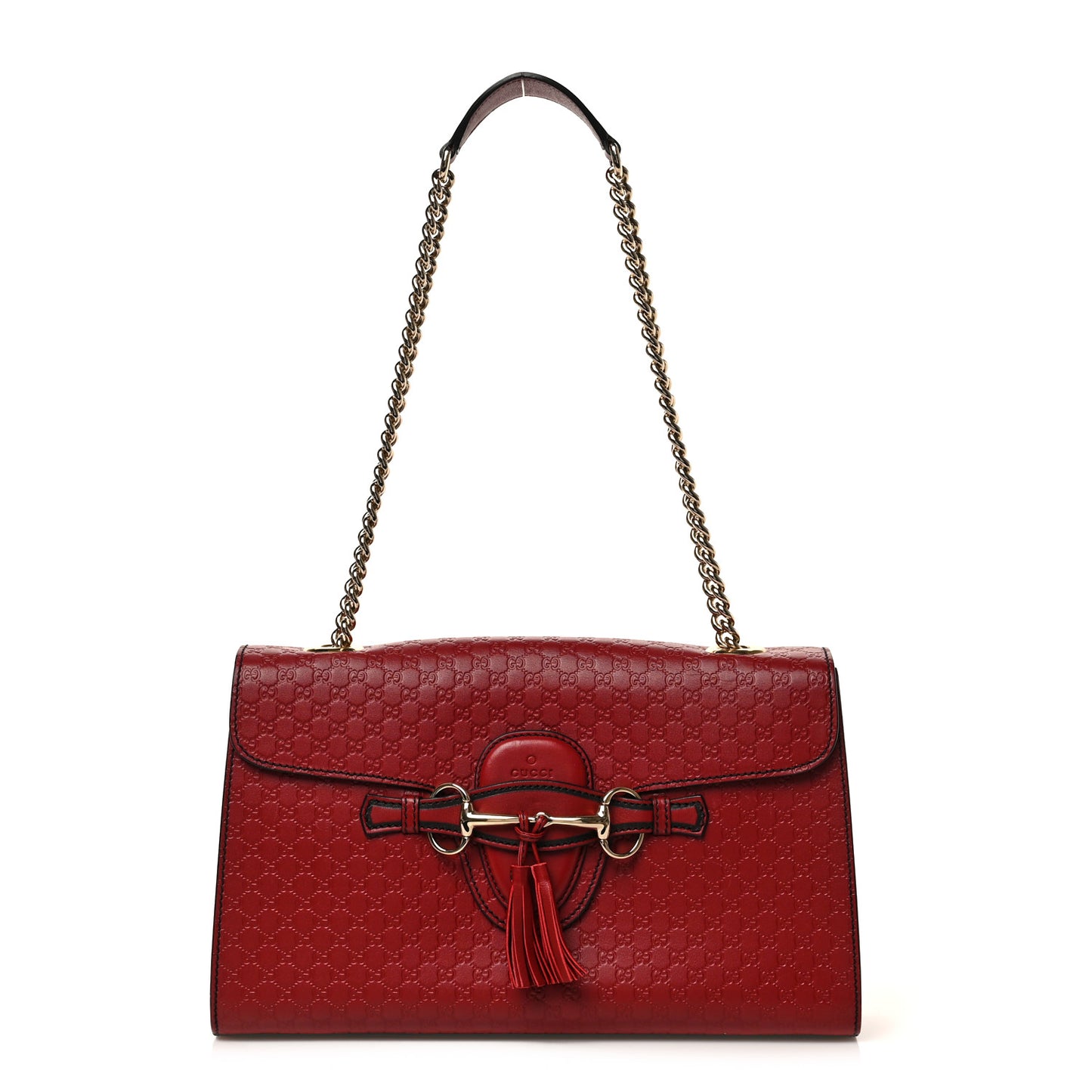 Microguccissima Medium Emily Chain Shoulder Bag Red