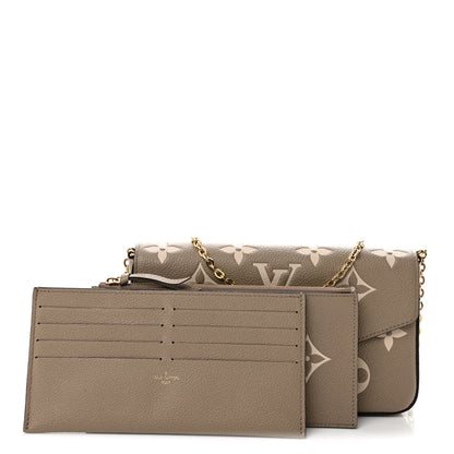 Louis Vuitton Empreinte Monogram Giant Felicie Pochette Tourterelle Creme 3 of 13