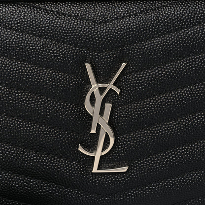 Saint Laurent Grain De Poudre Matelasse Monogram Mini Lou Camera Bag Black 8 of 11