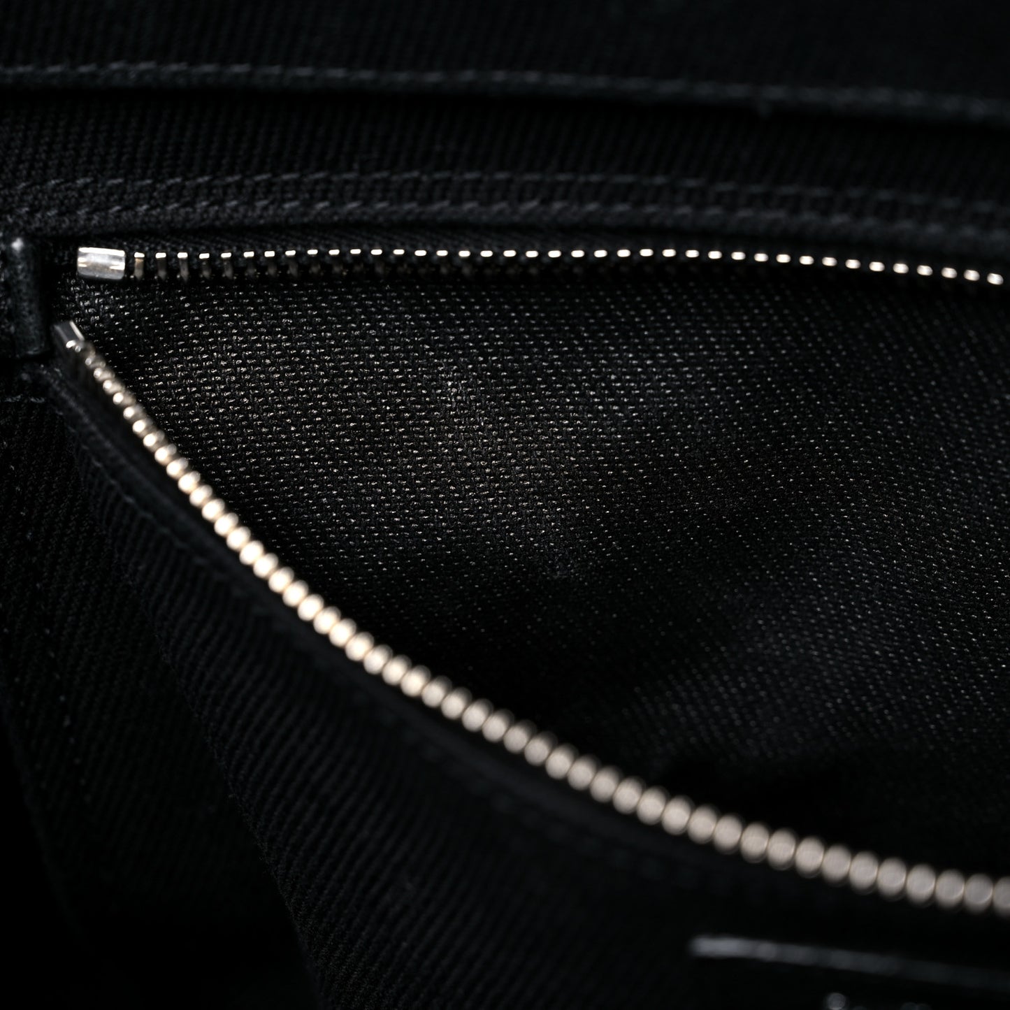 Linen Calfskin Rive Gauche Tote Black