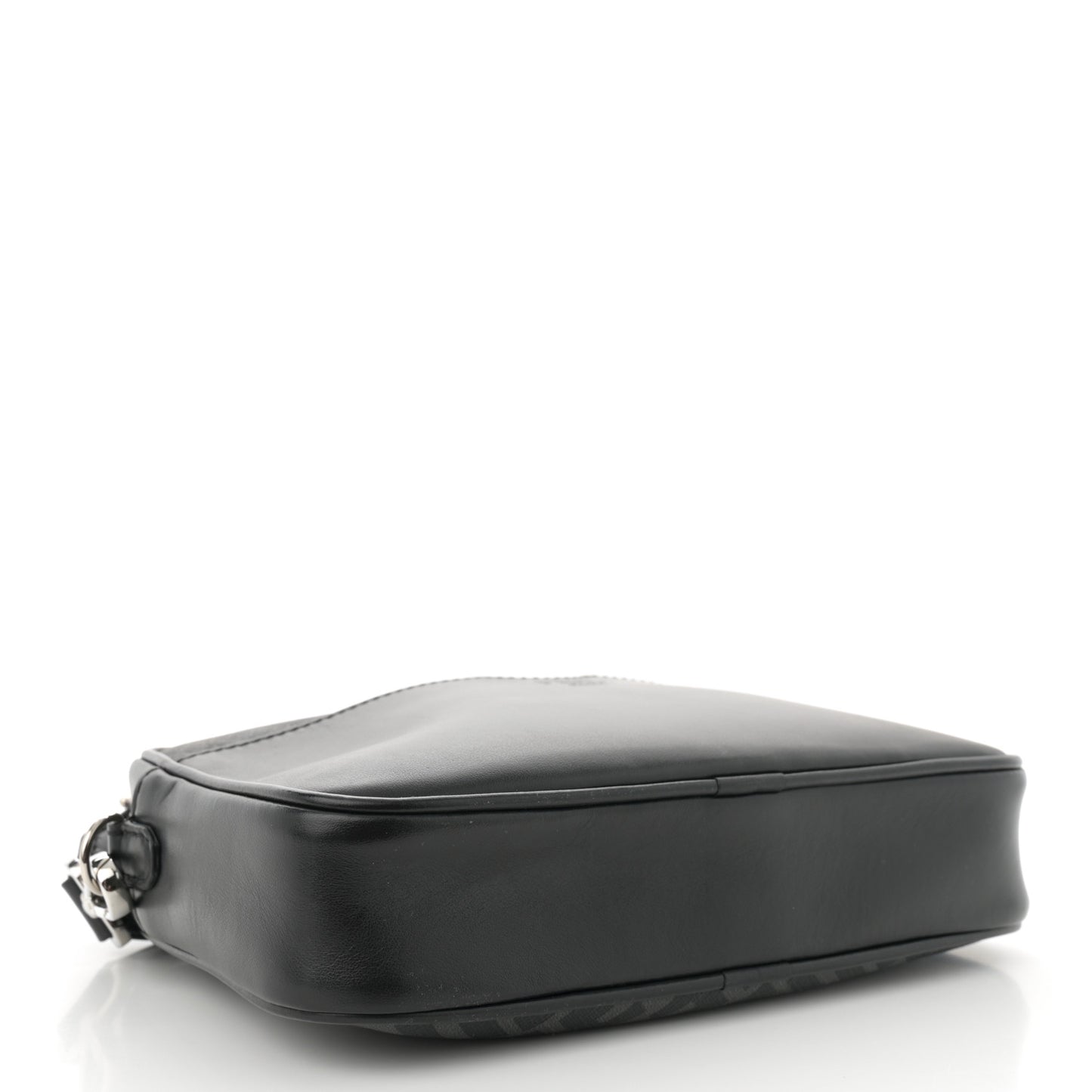 Shiny Glazed Fabric Vitello Cover FF 1974 Logo Medium Camera Case Black