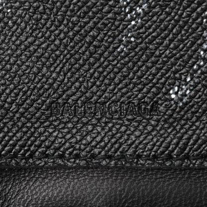 Balenciaga Calfskin Graffiti BB Chain Wallet Black Multicolor 5 of 8