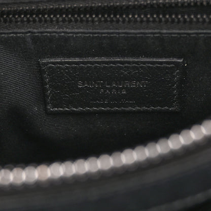 Saint Laurent Calfskin Y Quilted Monogram Monochrome Medium Loulou Chain Satchel Black 6 of 9